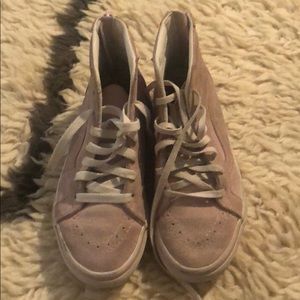 Light pink high top kid Vans